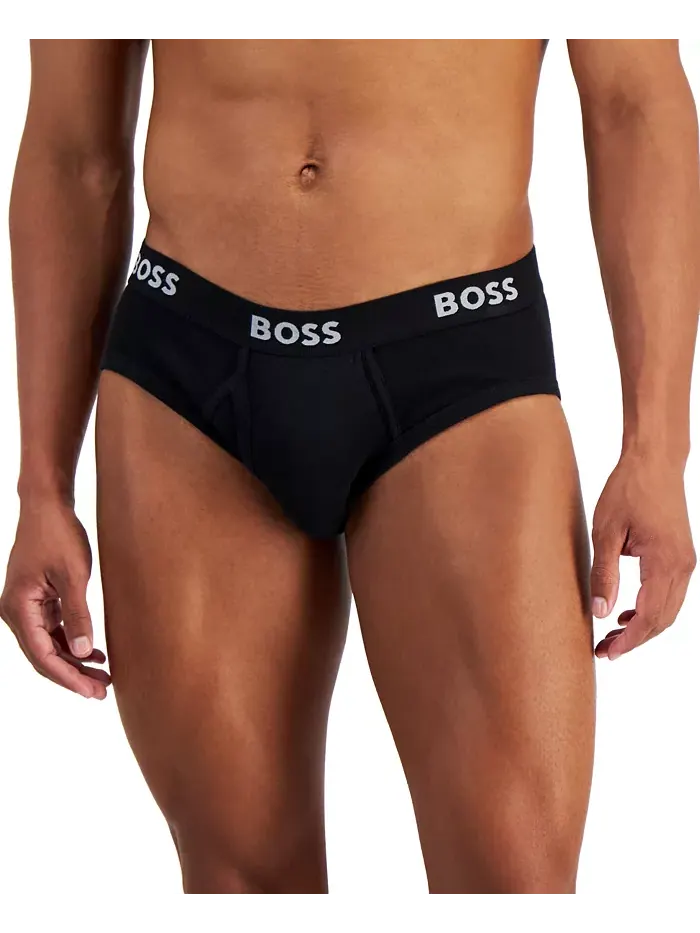 Мужские трусы с логотипом, 5 штук Hugo Boss — изображение 3 из 4, черный