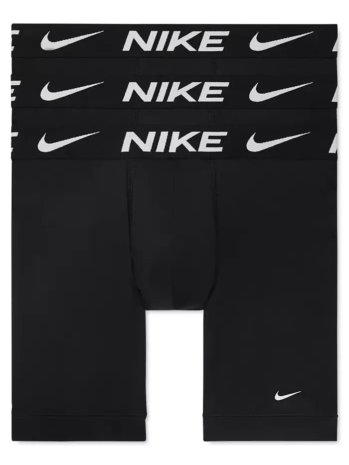 Мужские боксеры-слипы Essential Micro Long Dri-FIT, 3 шт Nike — изображение 1 из 4, черный
