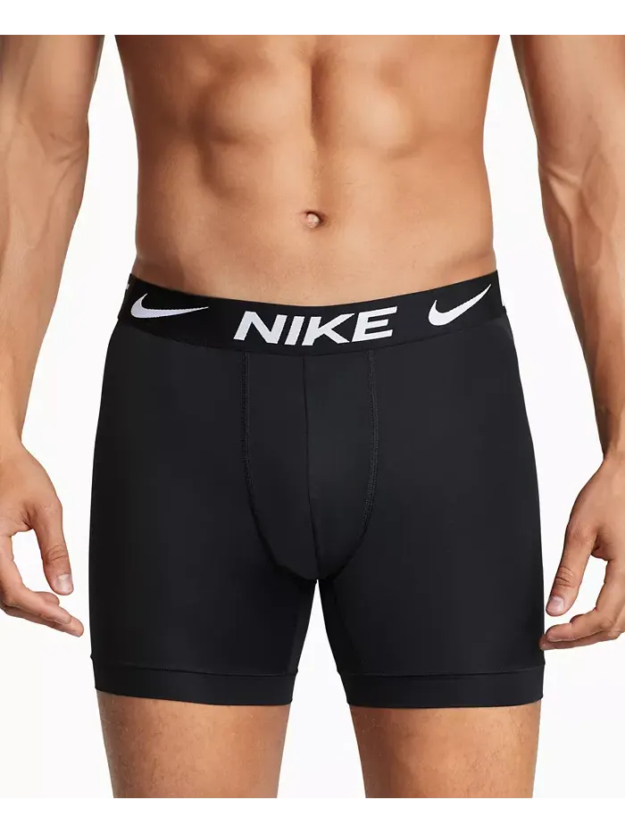 Мужские боксеры-слипы Essential Micro Long Dri-FIT, 3 шт Nike — изображение 2 из 4, черный