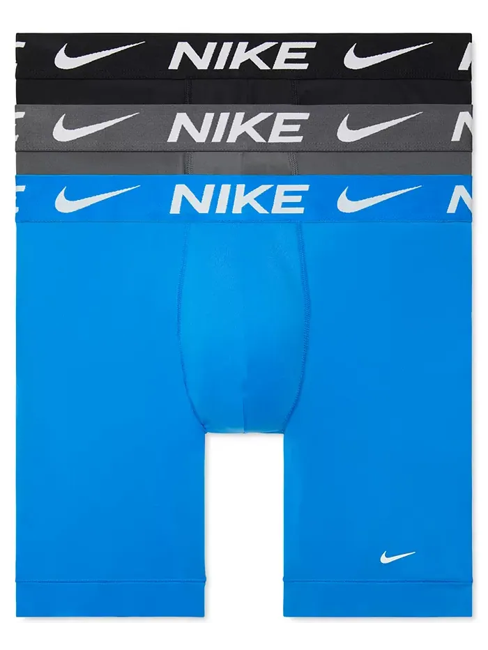 Мужские боксеры-слипы Essential Micro Long Dri-FIT, 3 шт Nike — изображение 1 из 4, синий