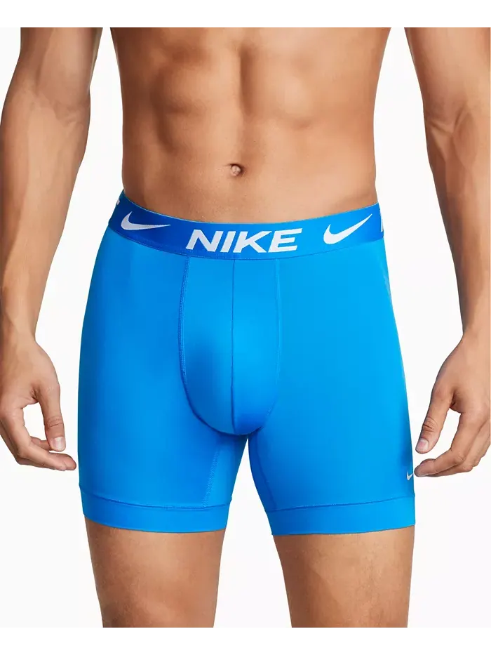 Мужские боксеры-слипы Essential Micro Long Dri-FIT, 3 шт Nike — изображение 2 из 4, синий