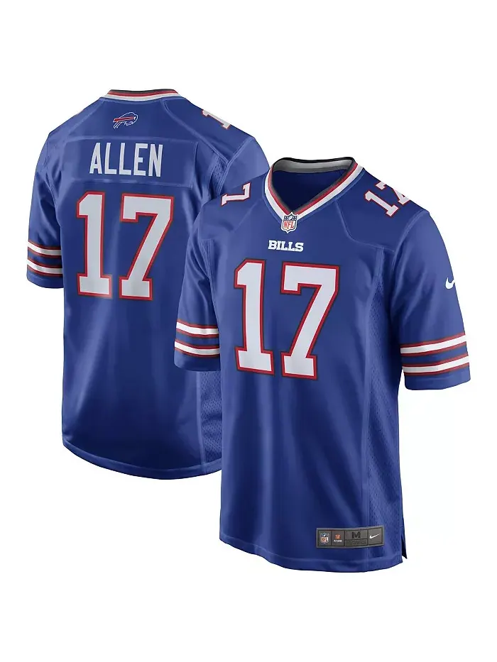 Мужская игровая футболка Josh Allen Buffalo Bills Team Game Player Jersey Nike — изображение 1 из 3, королевский