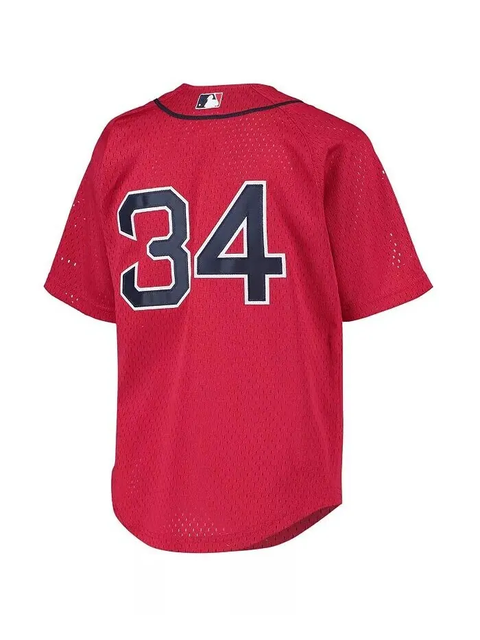 Джерси Дэвида Ортиса Big Boys Red Boston Red Sox Cooperstown Collection для тренировки ватина — изображение 3 из 3