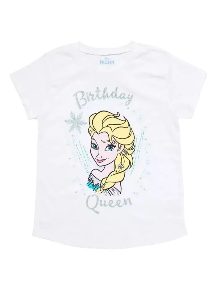 Детская футболка для девочек на день рождения (от 2 лет до 14–16 лет) Disney — изображение 1 из 5, белый