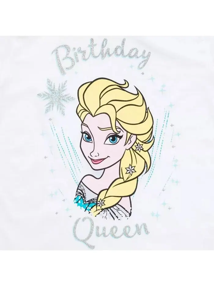 Детская футболка для девочек на день рождения (от 2 лет до 14–16 лет) Disney — изображение 2 из 5, белый
