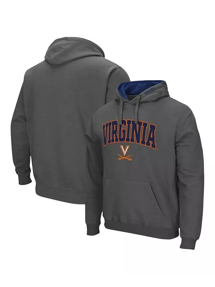 Мужской пуловер с капюшоном Virginia Cavaliers Arch и Logo 3.0 Colosseum — изображение 1 из 3, белый