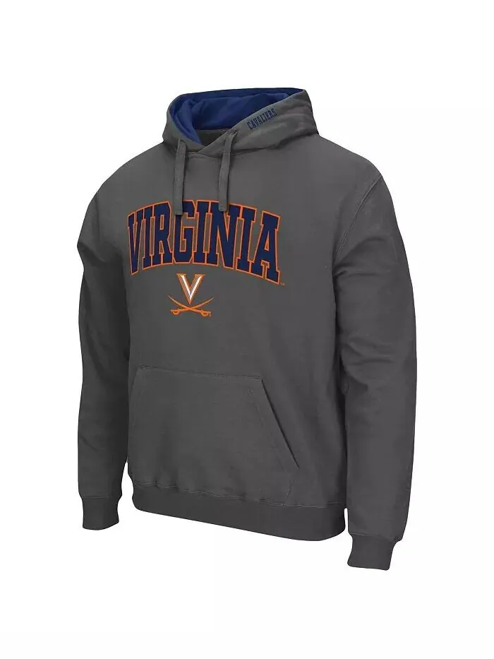 Мужской пуловер с капюшоном Virginia Cavaliers Arch и Logo 3.0 Colosseum — изображение 2 из 3, белый