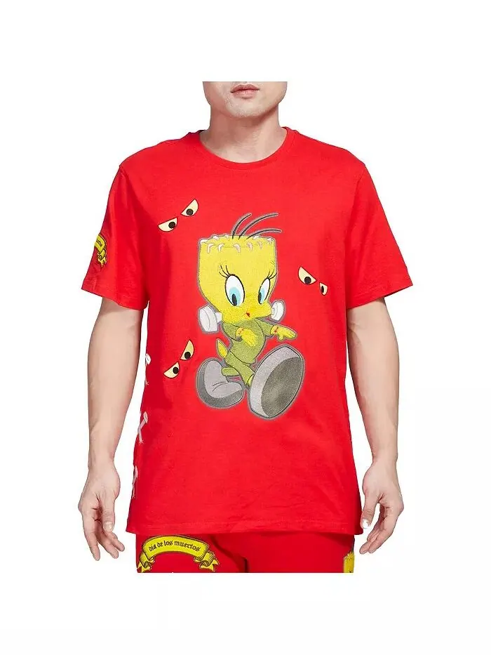 Мужская и женская красная футболка Looney Tunes Franken Tweety Freeze Max — изображение 4 из 4