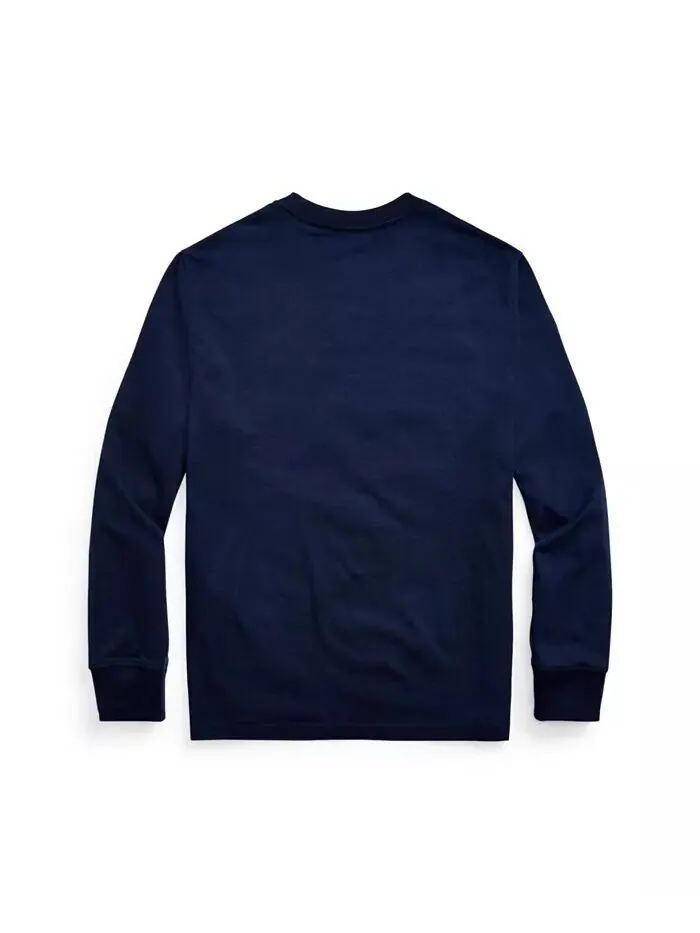 Футболка с длинными рукавами из хлопкового джерси Big Boys Polo Ralph Lauren — изображение 2 из 3, черный