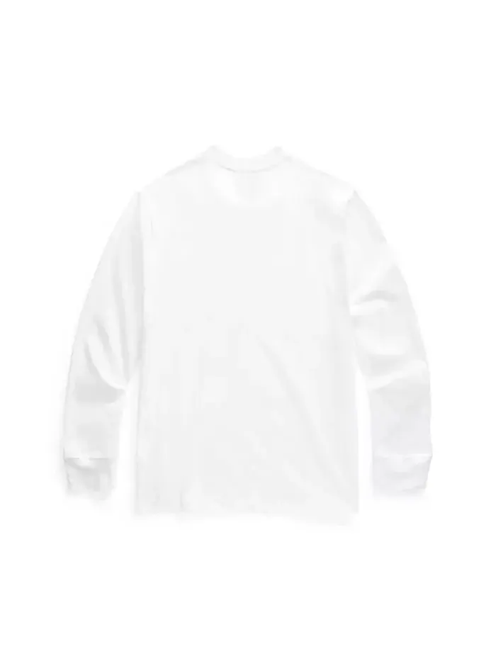 Футболка с длинными рукавами из хлопкового джерси Big Boys Polo Ralph Lauren — изображение 2 из 5, белый