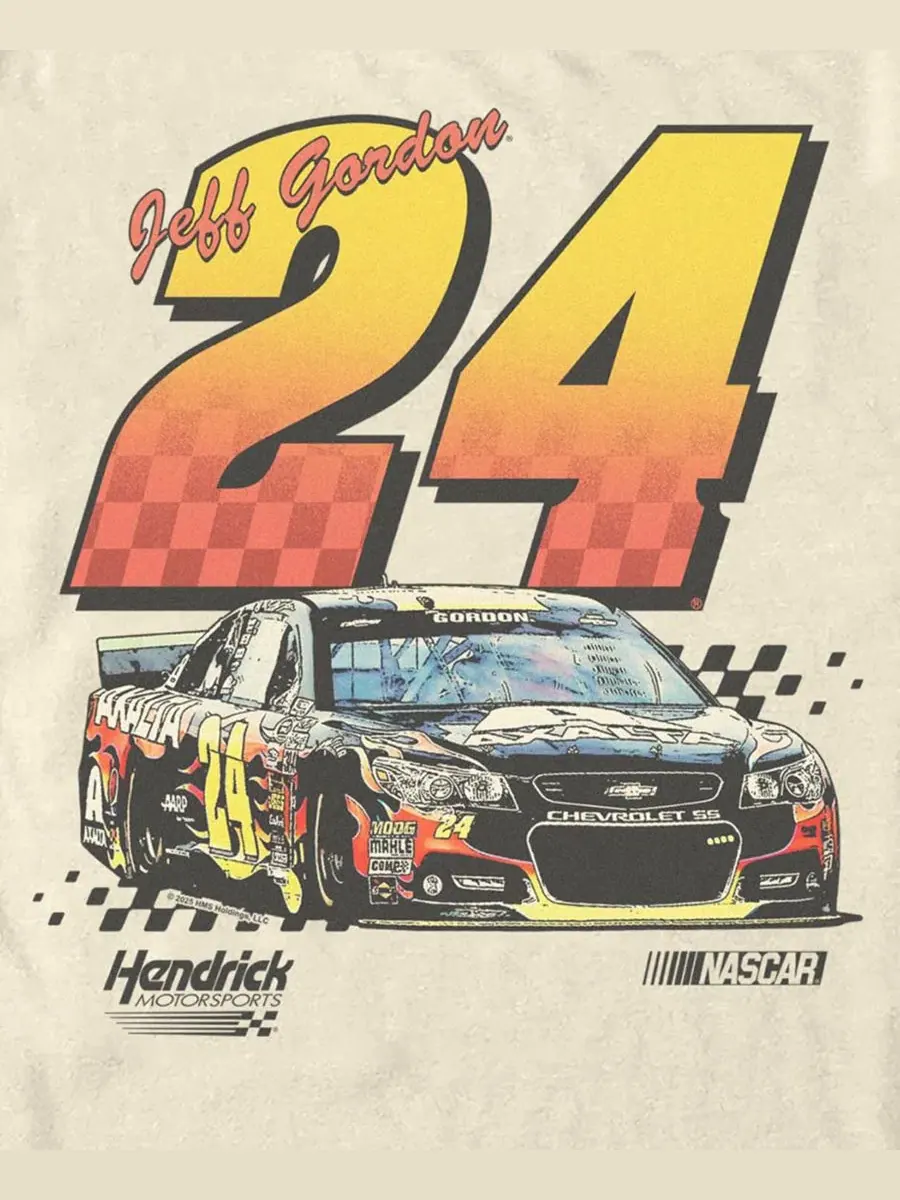 Футболка с графическим принтом Hendrick Motorsports No. 24 Race Car Fifth Sun — изображение 3 из 3, прозрачный