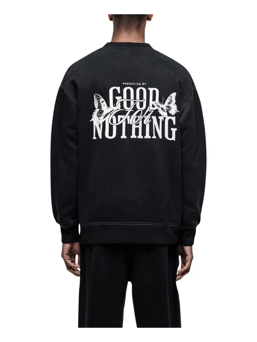 Свитшот свободного кроя Dakota Relaxed Good For Nothing — изображение 2 из 3, черный