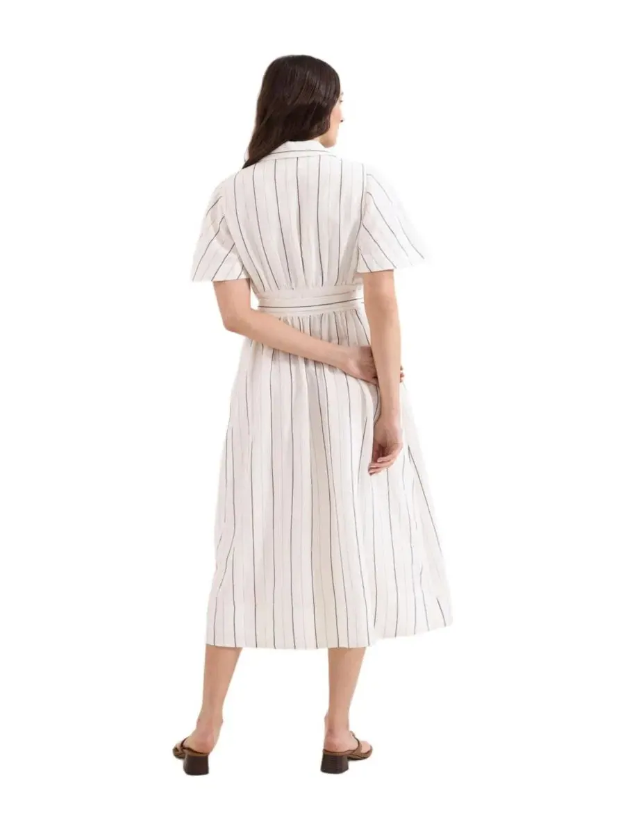 Платье-рубашка с полосками Marielle Striped Phase Eight — изображение 7 из 8, белый