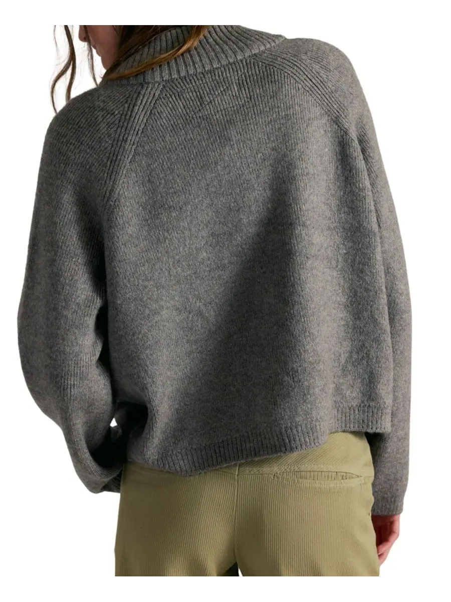 Кардиган с воротником-стойкой и застежкой-молнией, модель Mock-Neck Zip-Front Cardigan Free People — изображение 4 из 4