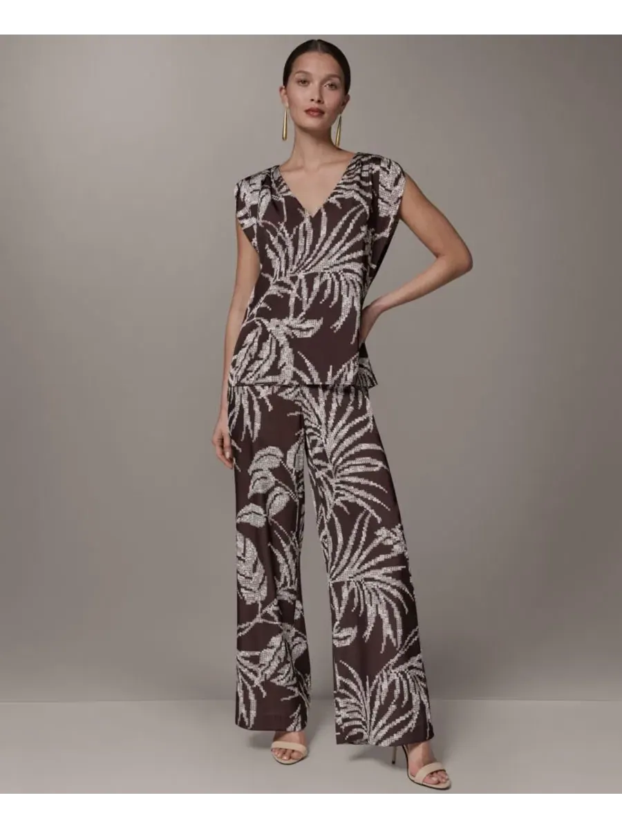 Топ с V-образным вырезом и принтом Donna Karan New York — изображение 6 из 7, мульти