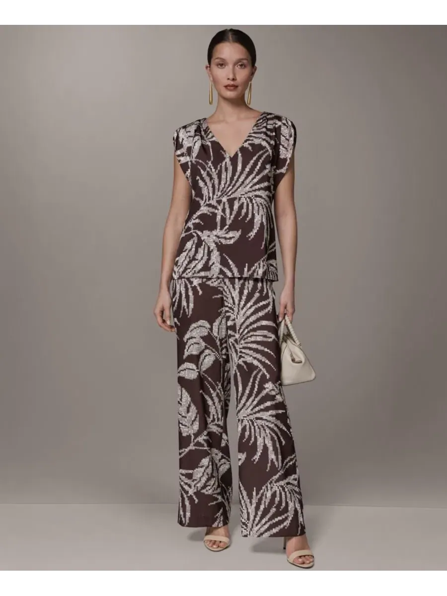 Топ с V-образным вырезом и принтом Donna Karan New York — изображение 7 из 7, мульти