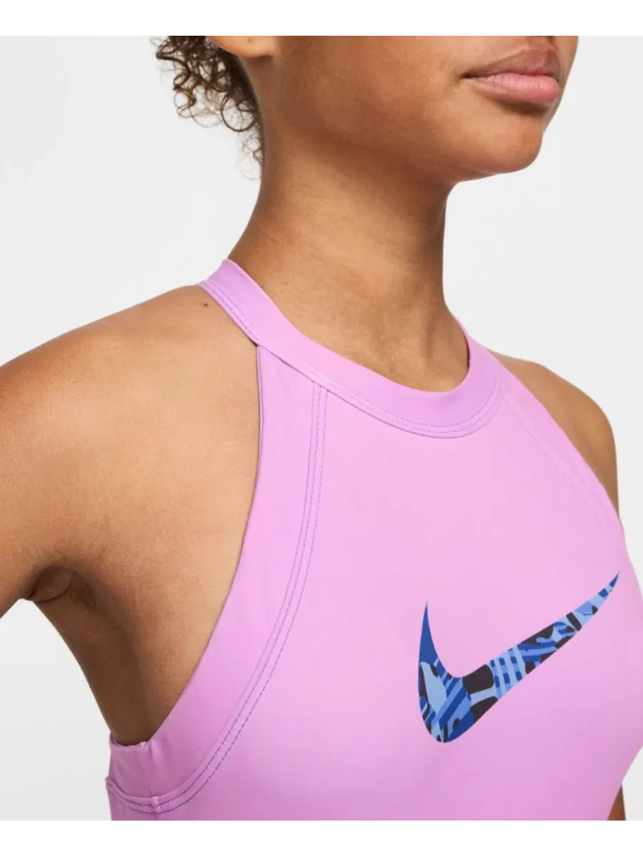 Купальник с завязками на шее для девочек 7-16 лет Nike Gymnastics — изображение 4 из 8, розовый/синий
