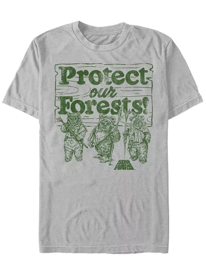 Мужская футболка с коротким рукавом Protect Our Forest Fifth Sun — изображение 1 из 1, серебряный