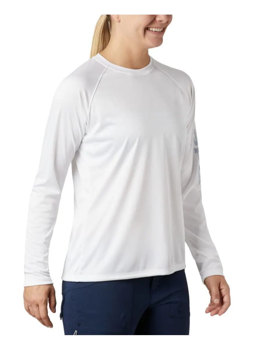 Женская футболка PFG Tidal Tee II Omni-Shade Columbia — изображение 1 из 5, белый серый