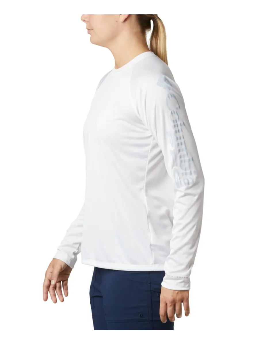Женская футболка PFG Tidal Tee II Omni-Shade Columbia — изображение 4 из 5, белый серый
