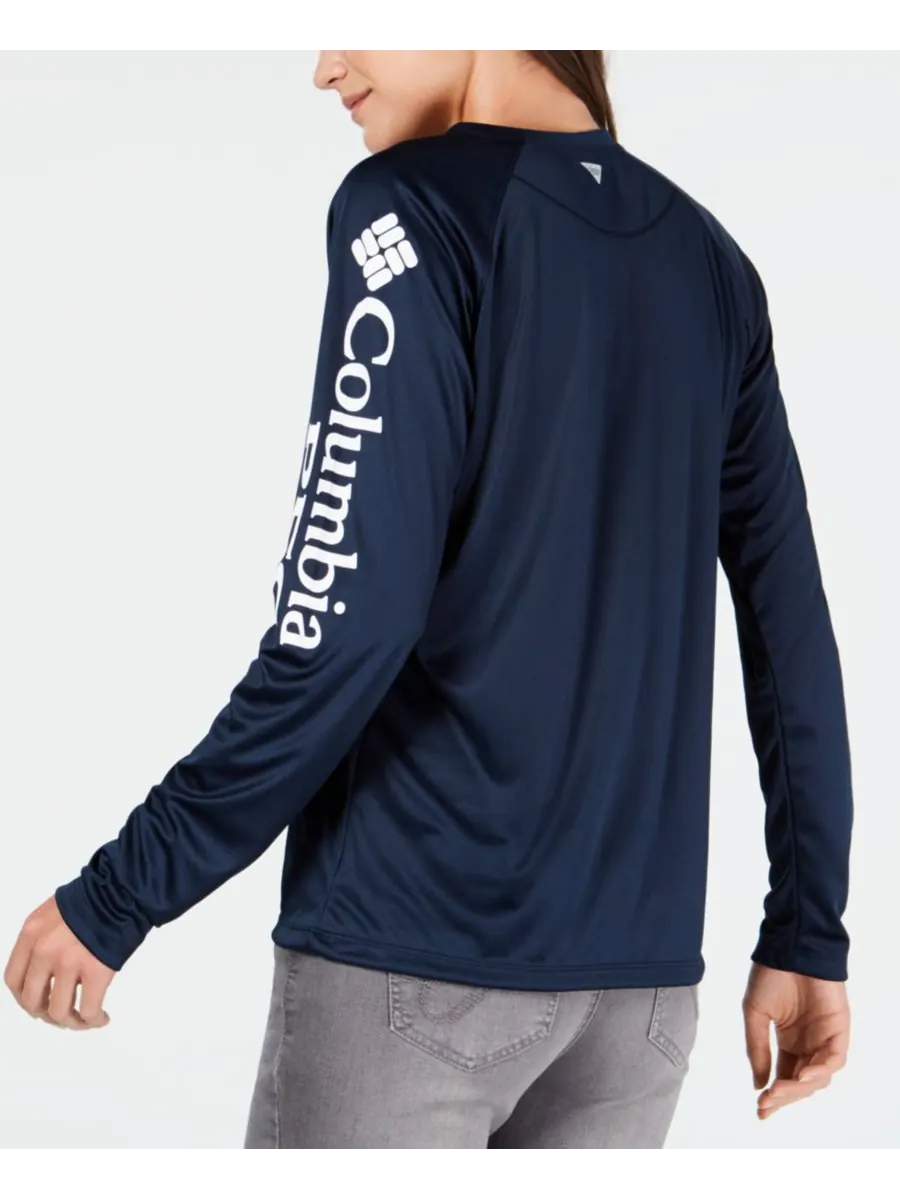 Женская футболка PFG Tidal Tee II Omni-Shade Columbia — изображение 2 из 5, темно-синий