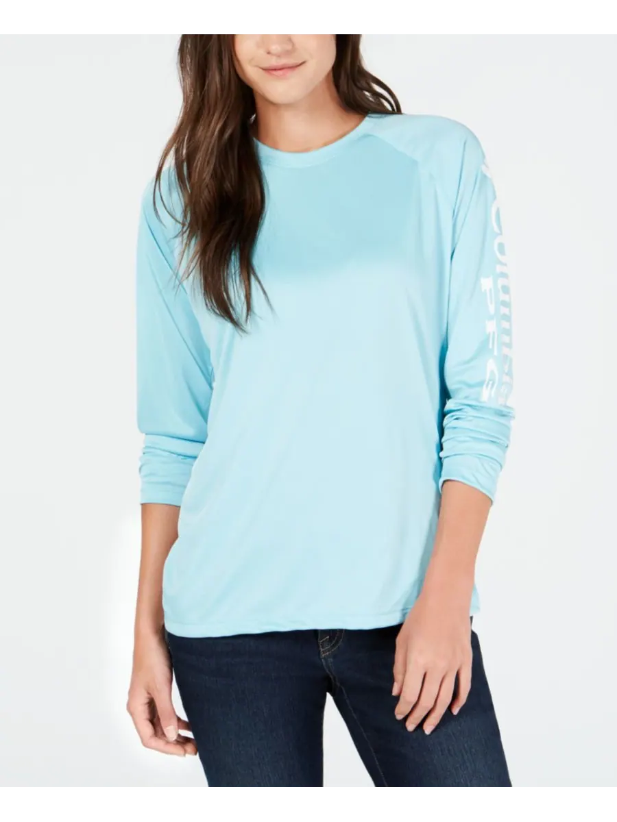 Женская футболка PFG Tidal Tee II Omni-Shade Columbia — изображение 1 из 3, прозрачный синий