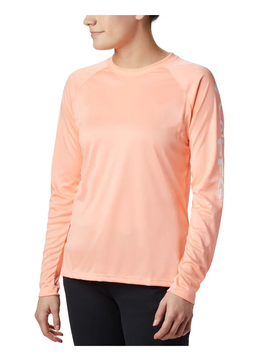 Женская футболка PFG Tidal Tee II Omni-Shade Columbia — изображение 1 из 4, розовый белый