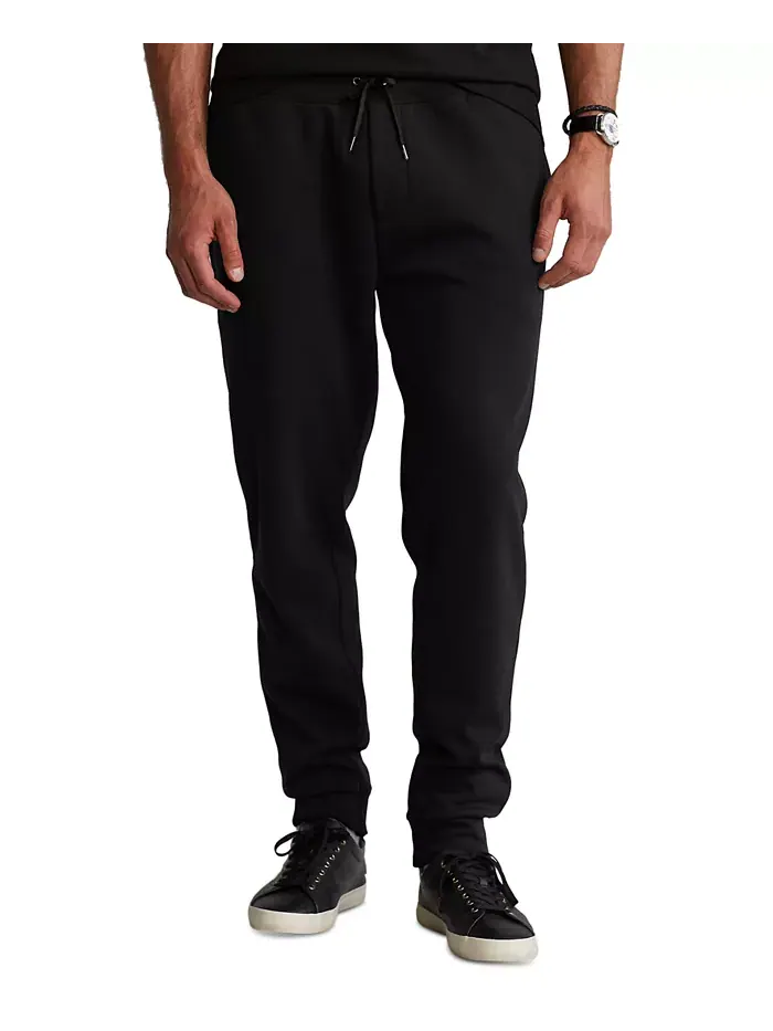 Мужские утепленные спортивные брюки Big & Tall Double-Knit Jogger Pants Polo Ralph Lauren — изображение 1 из 4, черный