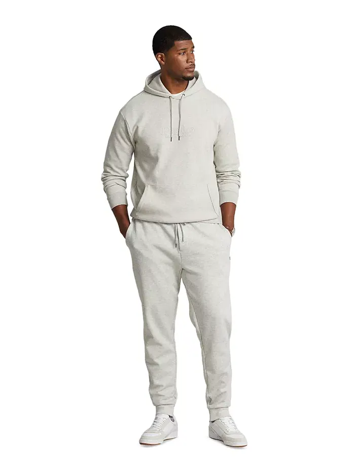 Мужские утепленные спортивные брюки Big & Tall Double-Knit Jogger Pants Polo Ralph Lauren — изображение 4 из 4, серый