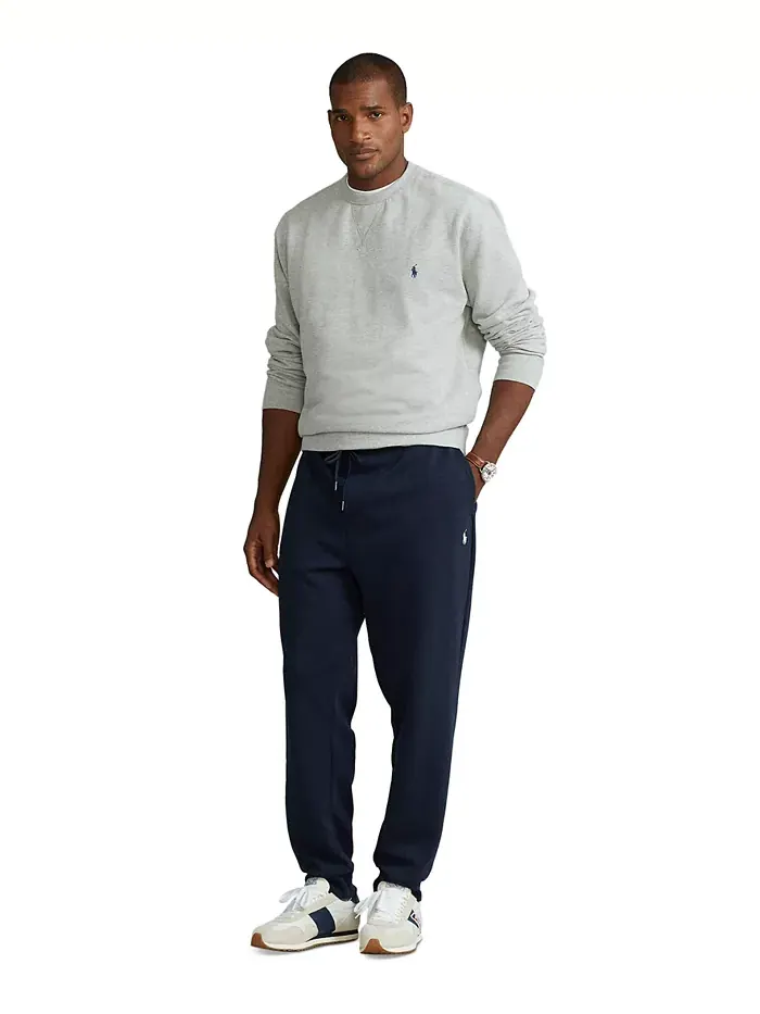 Мужские утепленные спортивные брюки Big & Tall Double-Knit Jogger Pants Polo Ralph Lauren — изображение 4 из 4, темно-синий
