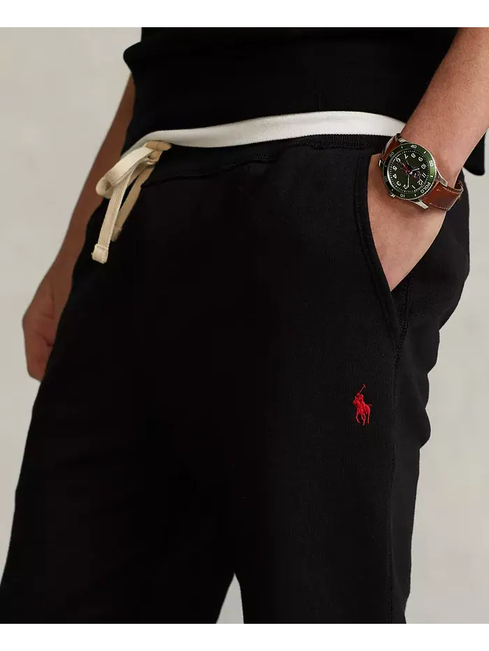 Мужские флисовые спортивные брюки Signature Fleece Sweatpant Polo Ralph Lauren — изображение 3 из 5, черный
