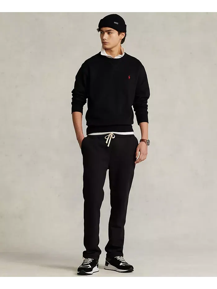 Мужские флисовые спортивные брюки Signature Fleece Sweatpant Polo Ralph Lauren — изображение 4 из 5, черный