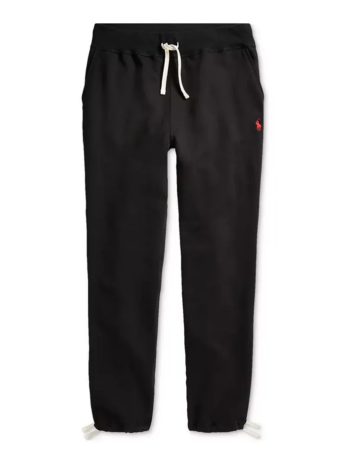 Мужские флисовые спортивные брюки Signature Fleece Sweatpant Polo Ralph Lauren — изображение 5 из 5, черный