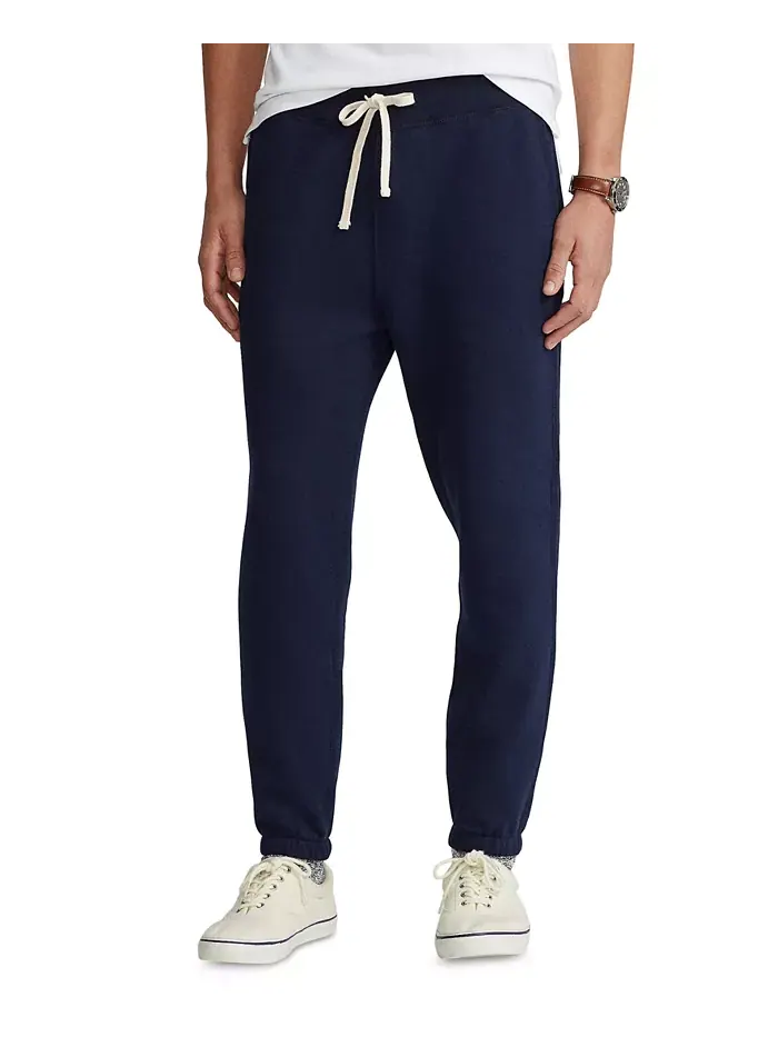 Мужские флисовые спортивные брюки Signature Fleece Sweatpant Polo Ralph Lauren — изображение 3 из 11, темно-синий