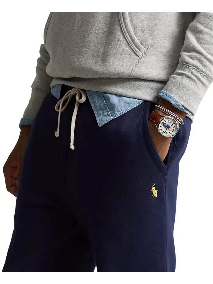 Мужские флисовые спортивные брюки Signature Fleece Sweatpant Polo Ralph Lauren — изображение 4 из 11, темно-синий