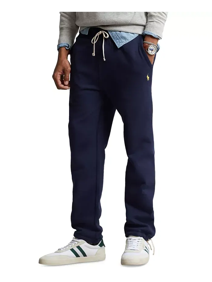 Мужские флисовые спортивные брюки Signature Fleece Sweatpant Polo Ralph Lauren — изображение 6 из 11, темно-синий