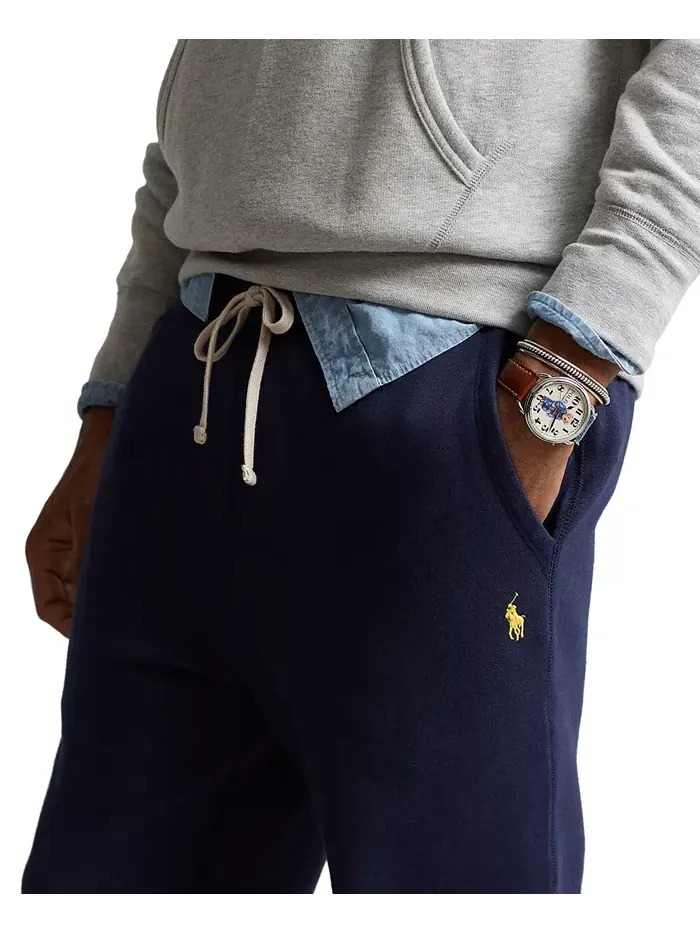 Мужские флисовые спортивные брюки Signature Fleece Sweatpant Polo Ralph Lauren — изображение 8 из 11, темно-синий