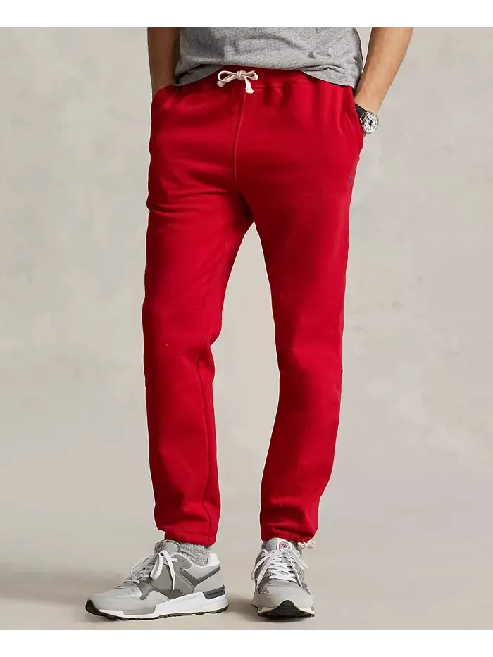 Мужские флисовые спортивные брюки Signature Fleece Sweatpant Polo Ralph Lauren — изображение 1 из 4, красный