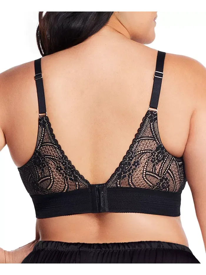Плюс сайз бюстгальтер-бралетт Bramour Gramercy Luxe Lace Wireless 7012 для полных женщин Glamorise — изображение 2 из 8