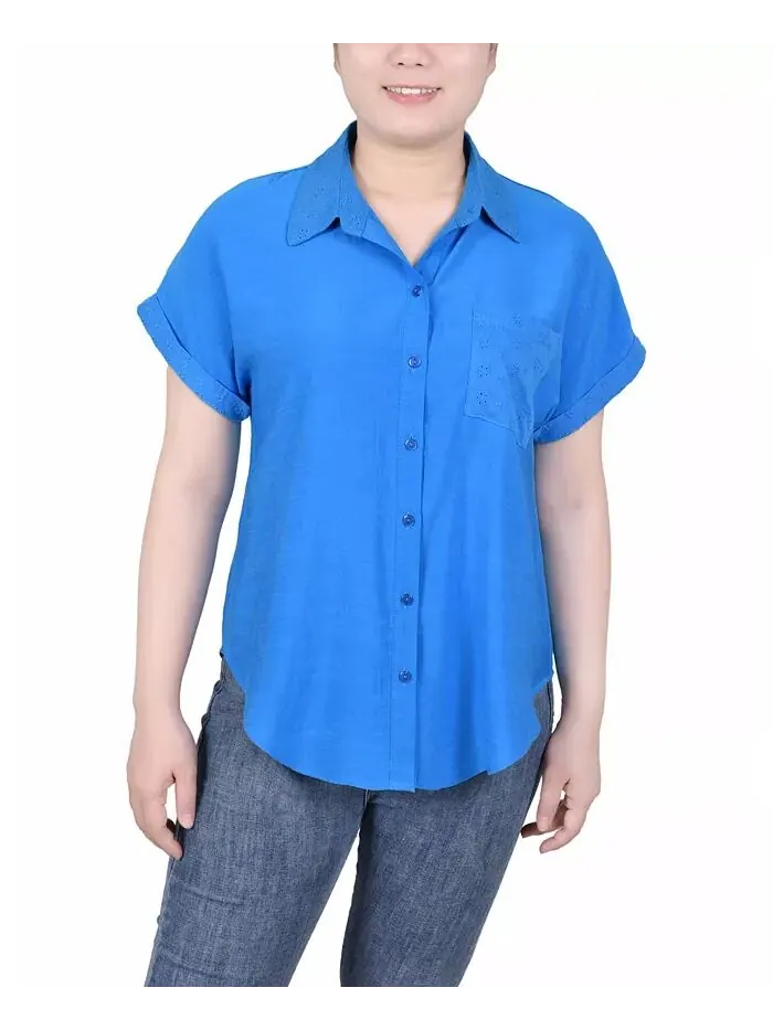 Женская блузка с коротким удлиненным рукавом NY Collection
