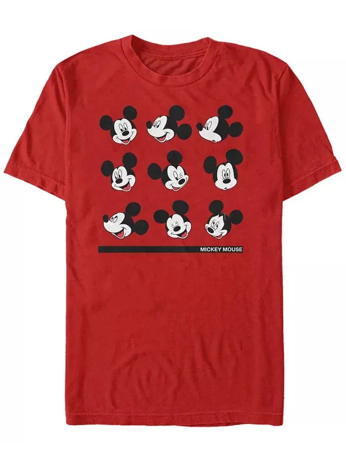 Мужская футболка с коротким рукавом Mickey Classic Mickey Expressions Fifth Sun — изображение 1 из 1, красный