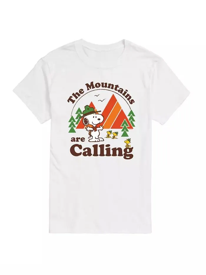 Мужская футболка Peanuts Mountains Calling AIRWAVES — изображение 1 из 2, белый