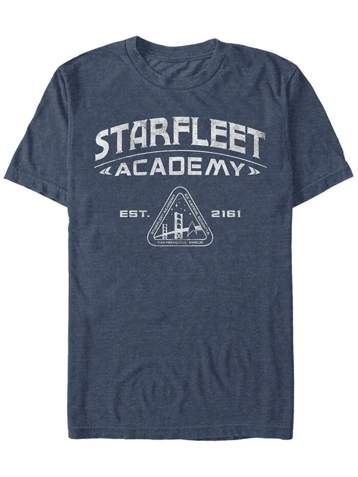 Мужская футболка Star Trek Academy Founder 2161 с короткими рукавами Fifth Sun — изображение 1 из 1, темно-синий