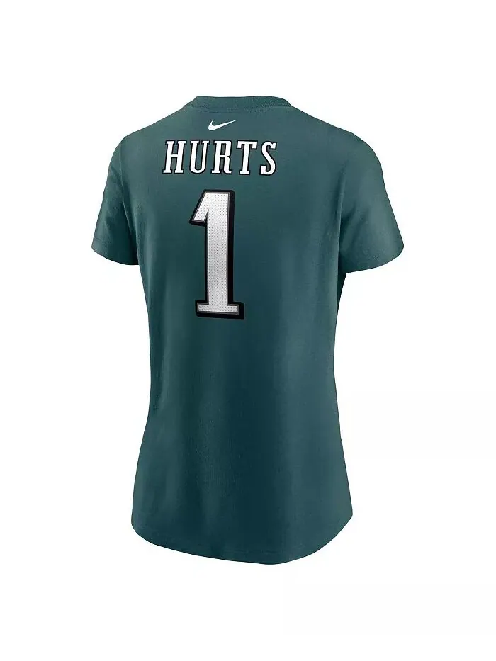 Женская футболка Jalen Hurts Midnight Green Philadelphia Eagles с именем и номером игрока Nike — изображение 3 из 3