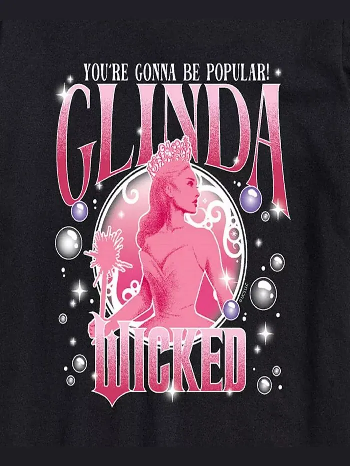 Мужская футболка Wicked Glinda с коротким рукавом AIRWAVES — изображение 3 из 3, черный