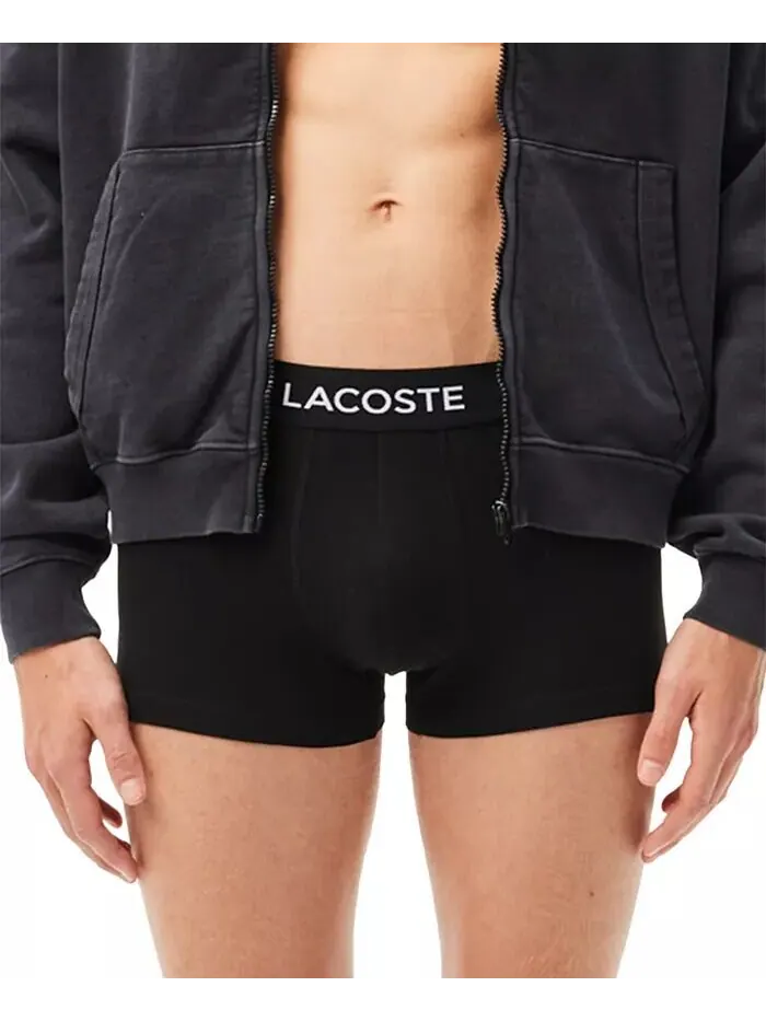 Трусы-боксеры Lacoste, комплект мужской, Regular-Fit Stretch — изображение 5 из 8, черный