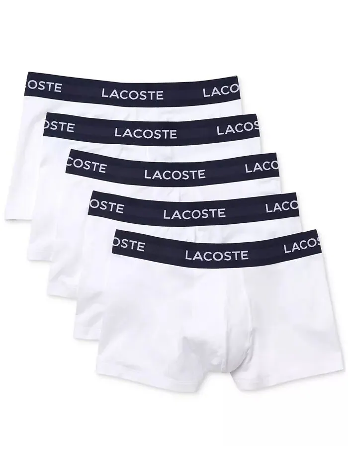 Боксеры Lacoste Regular-Fit Stretch, комплект из 5 штук — изображение 1 из 2, белый