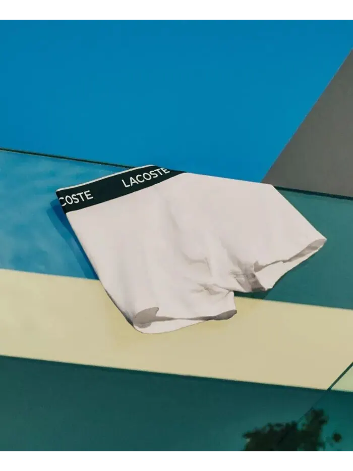 Боксеры Lacoste Regular-Fit Stretch, комплект из 5 штук — изображение 2 из 2, белый