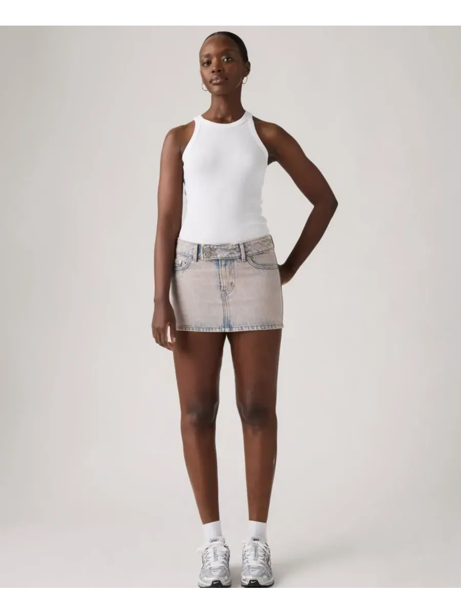 Женская облегающая мини-юбка с очень низким вырезом Levi's — изображение 2 из 5, розовый