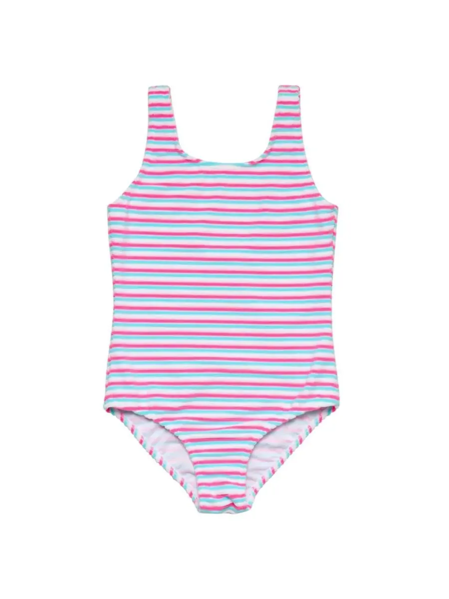 Купальник Big Girls Sorbet Stripe Teen Scoop Snapper Rock — розовый